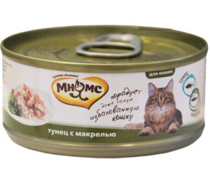 Мнямс консервы для кошек Тунец с макрелью в нежном желе 70 г