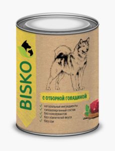 Биско Консервированный корм для собак с отборной говядиной 750 гр
